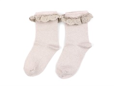 Name It rose smoke glitter ruffle socks (2-pack)